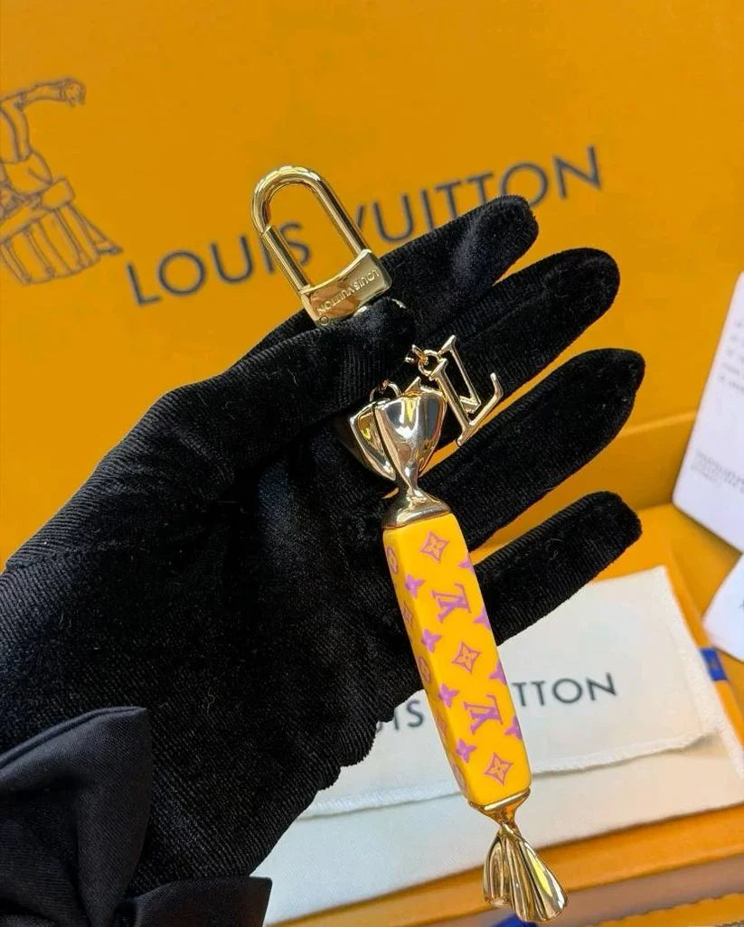 Luxury Lollipop Monogram Bag Charm Keychain