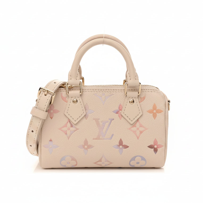 Dreamy Lavender Watercolor Gradient Mini Barrel Crossbody Bag