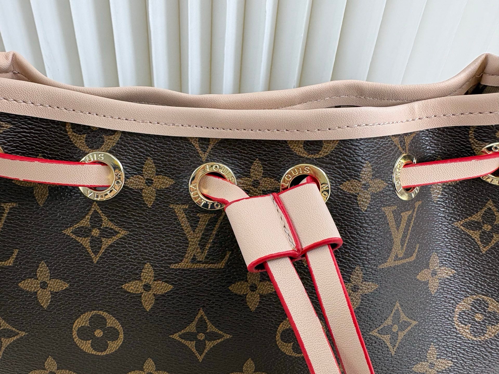 Monogram Shoulder Bag | Adjustable Strap & Drawstring Closure