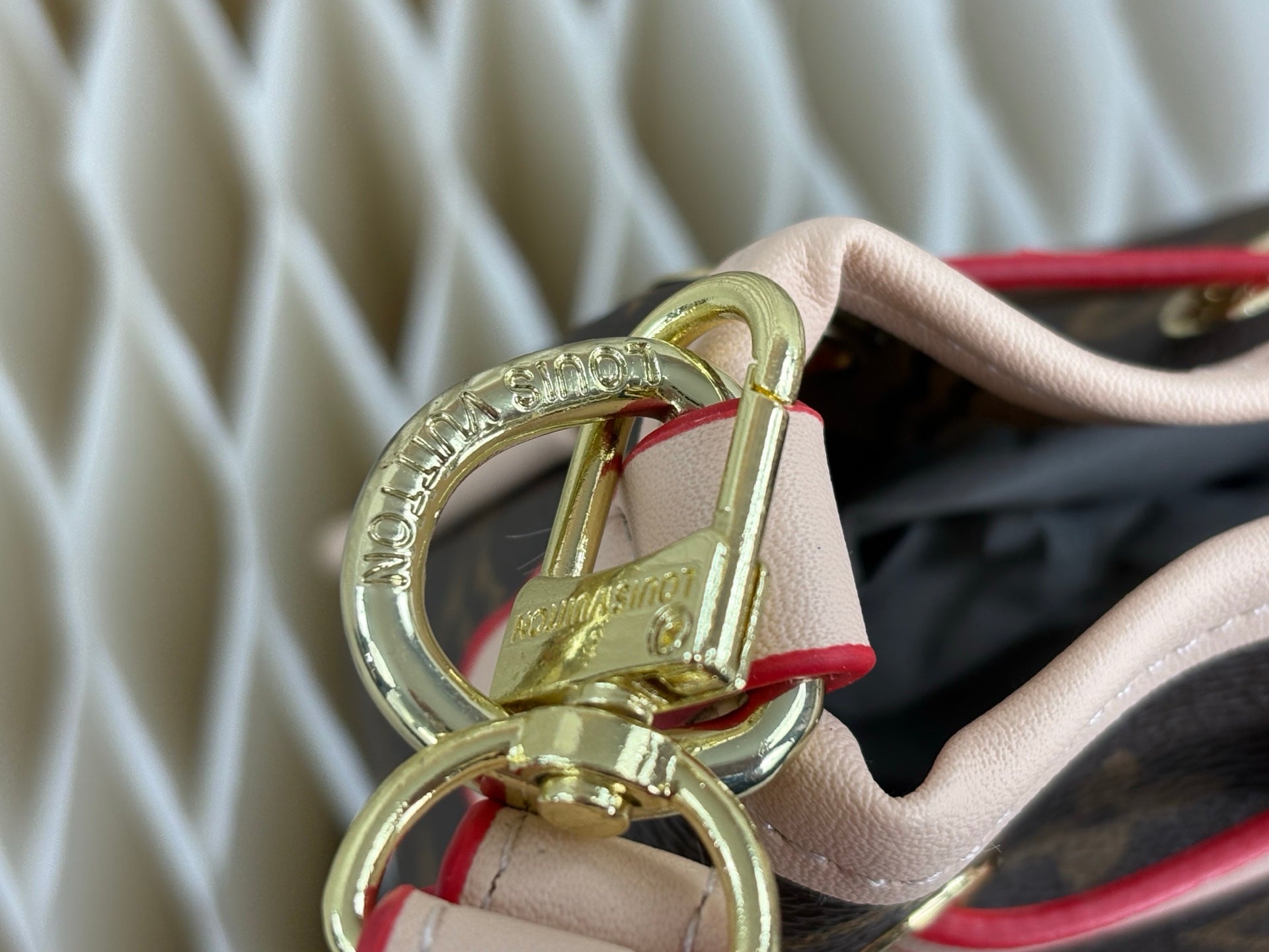 Monogram Shoulder Bag | Adjustable Strap & Drawstring Closure