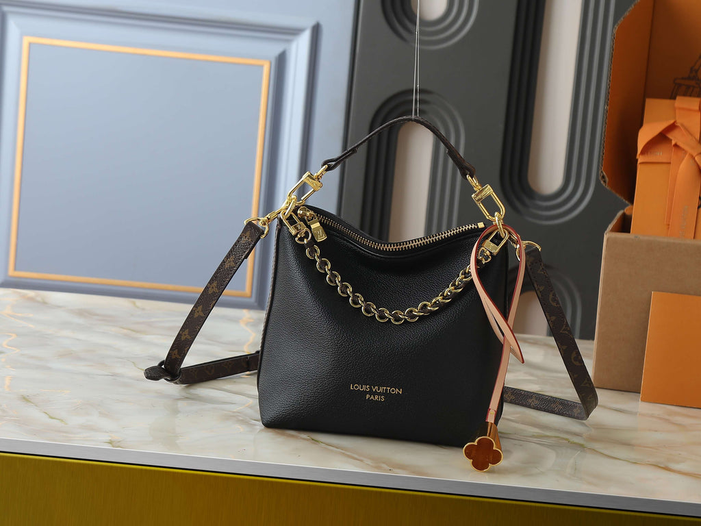 Vintage Monogram Hobo Shoulder Bag | Woven Chain Strap