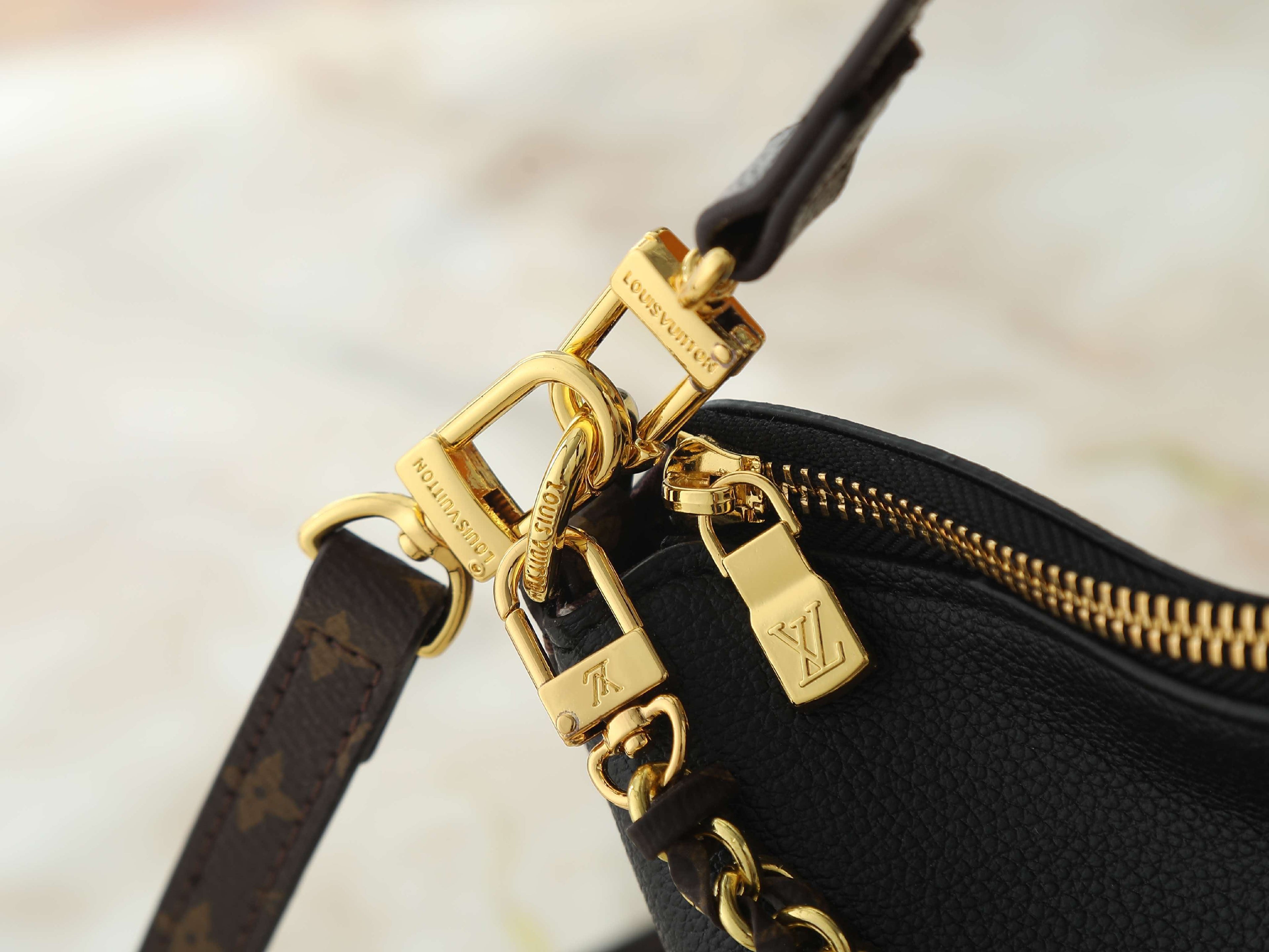 Vintage Monogram Hobo Shoulder Bag | Woven Chain Strap