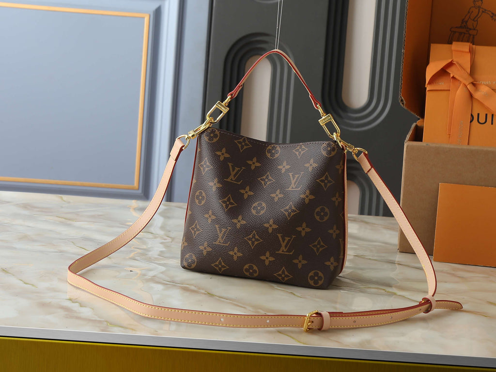 Vintage Monogram Hobo Shoulder Bag | Woven Chain Strap