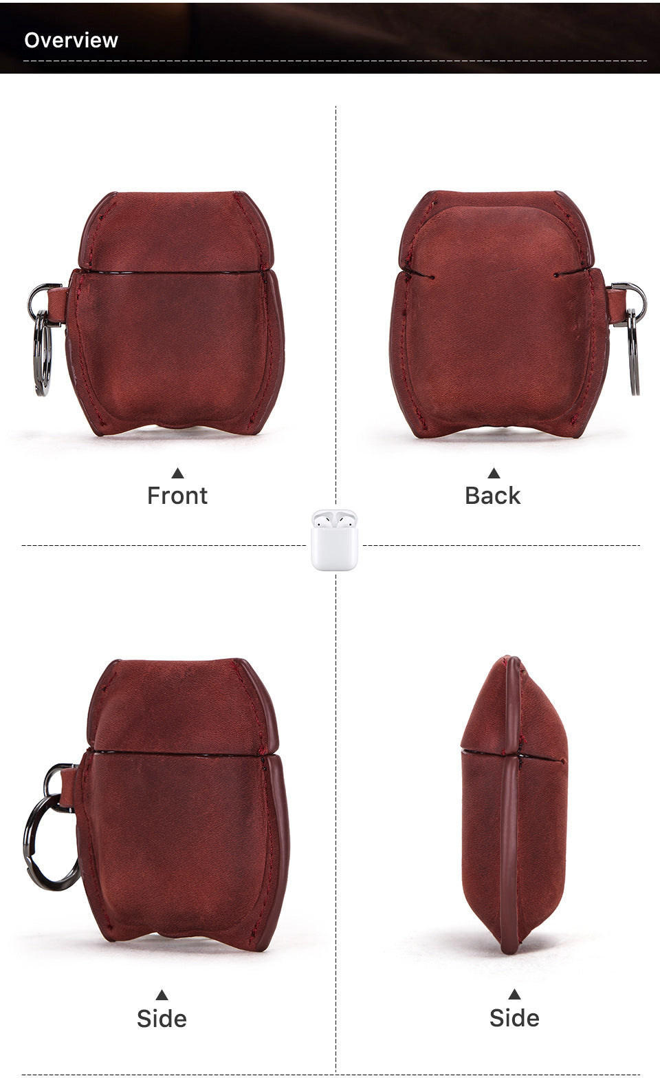 Genuine Leather AirPods 1/2 Case