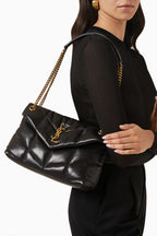 Luxe Quilted Lambskin Shoulder Bag with Chain Strap