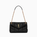 Luxe Quilted Lambskin Shoulder Bag with Chain Strap