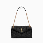 Luxe Quilted Lambskin Shoulder Bag with Chain Strap