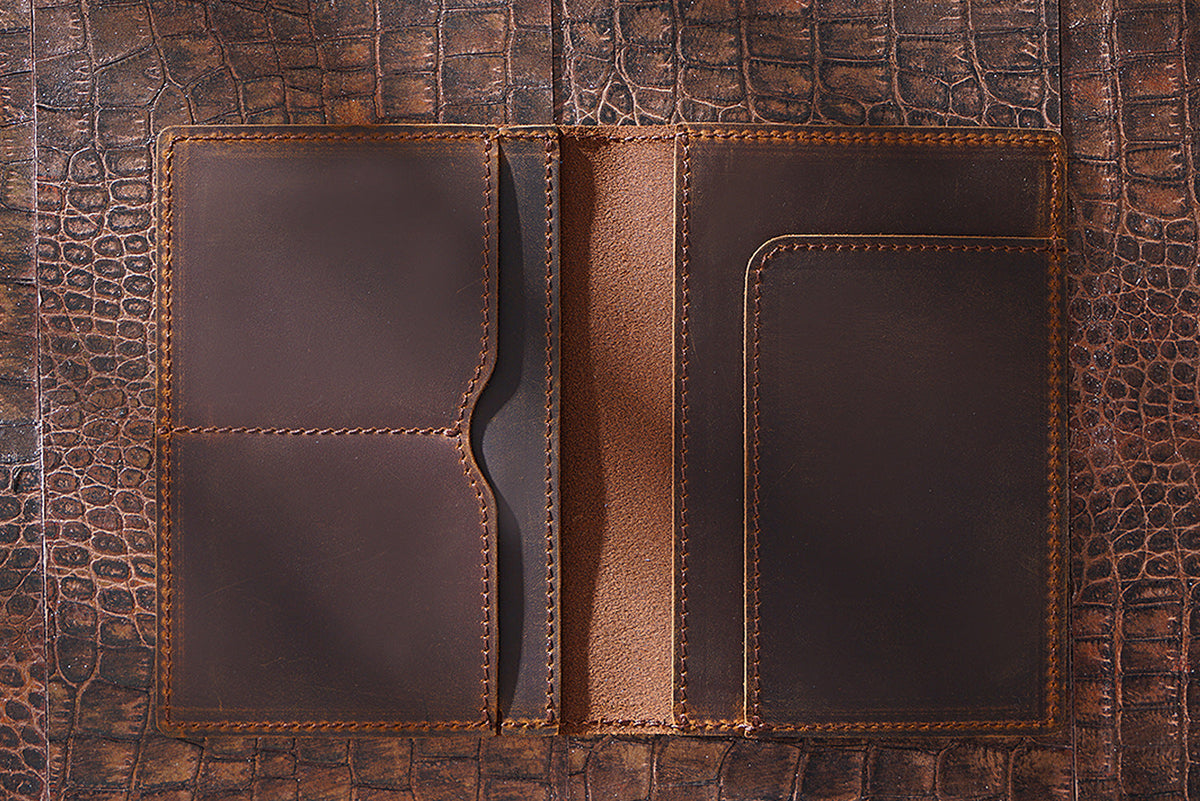 Handmade Genuine Leder Passport Holder – Ansicht 3