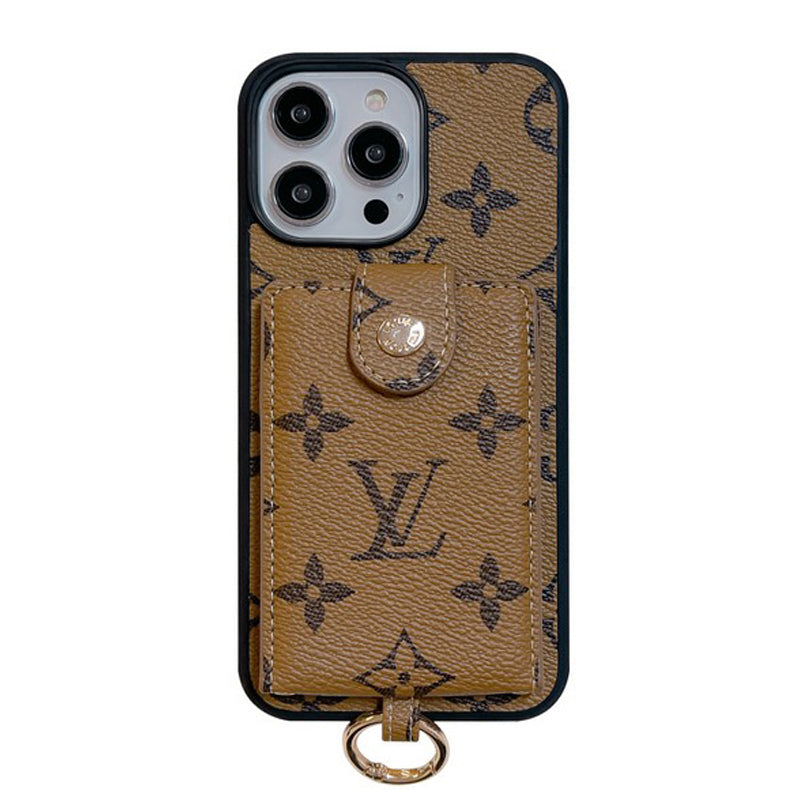 Étui pour iPhone de couleur classique de sac de carte de luxe