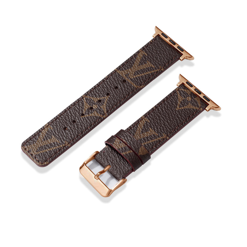 Leather Monogram Apple Watch Bands
