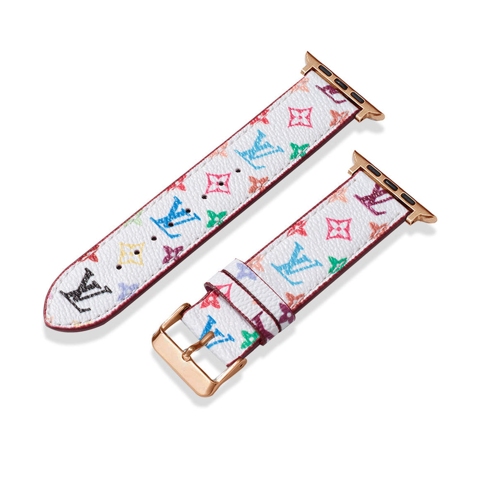 Leather Monogram Apple Watch Bands