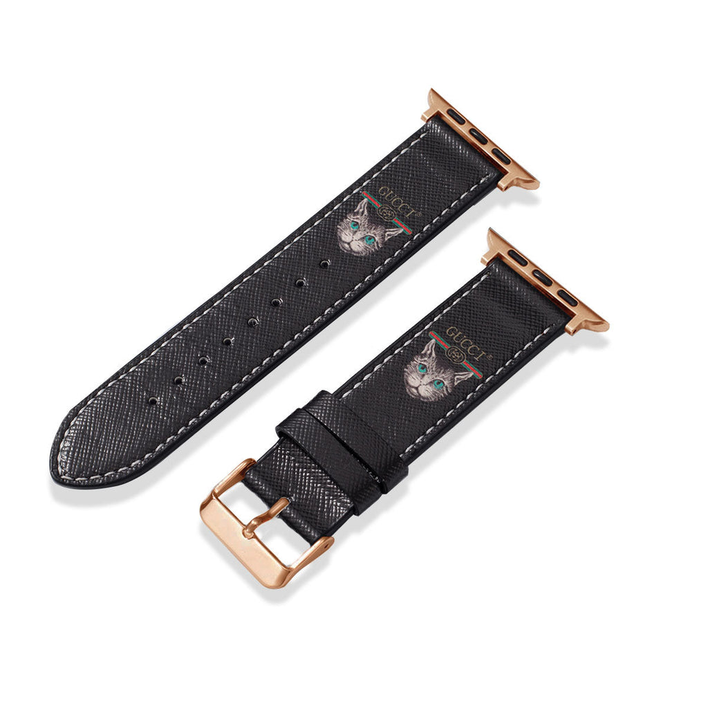 Leather Monogram Apple Watch Bands