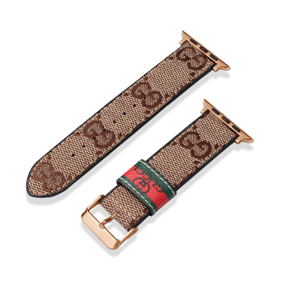 Leather Monogram Apple Watch Bands