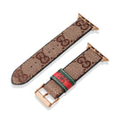 Leather Monogram Apple Watch Bands