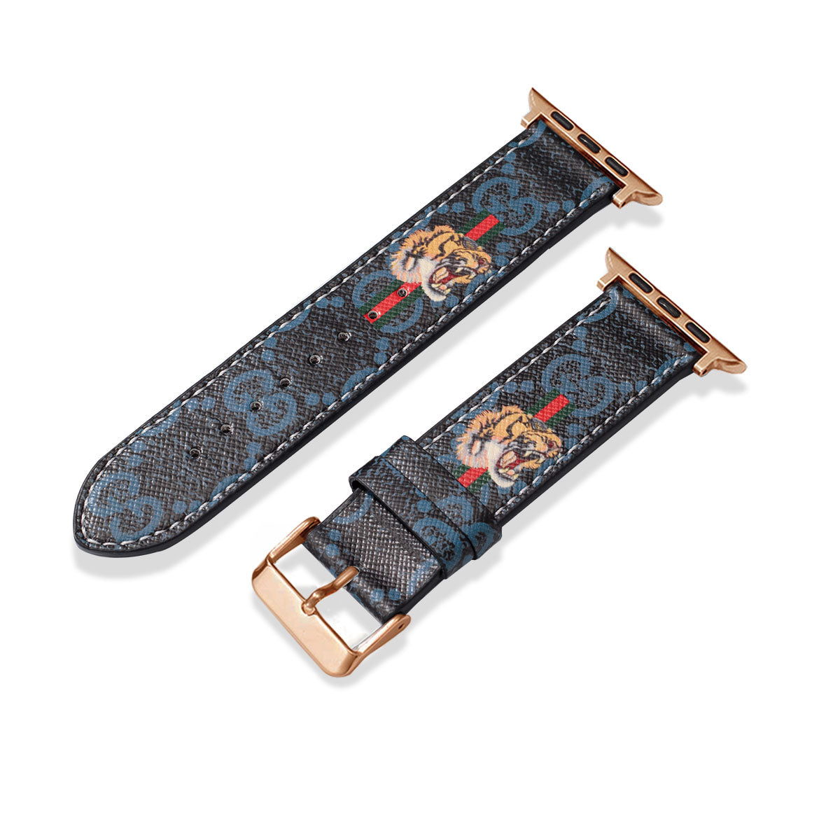 Leather Monogram Apple Watch Bands