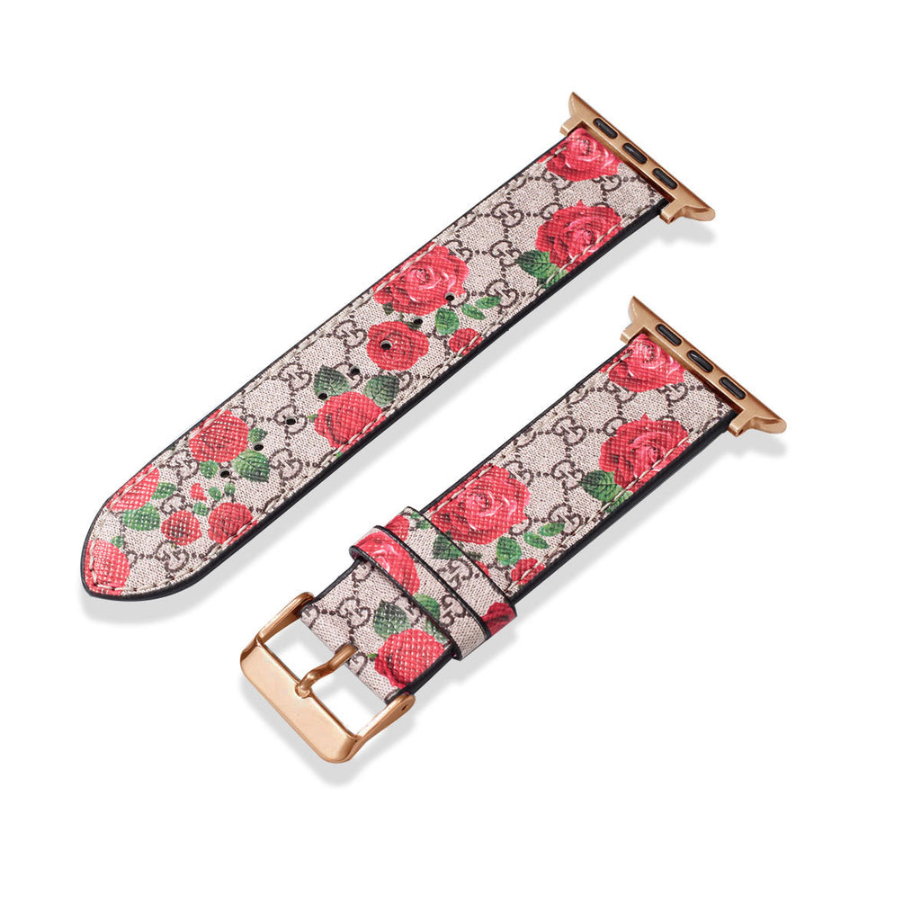 Leather Monogram Apple Watch Bands