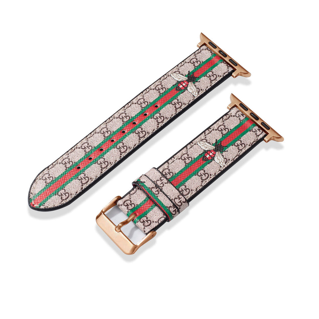 Leather Monogram Apple Watch Bands