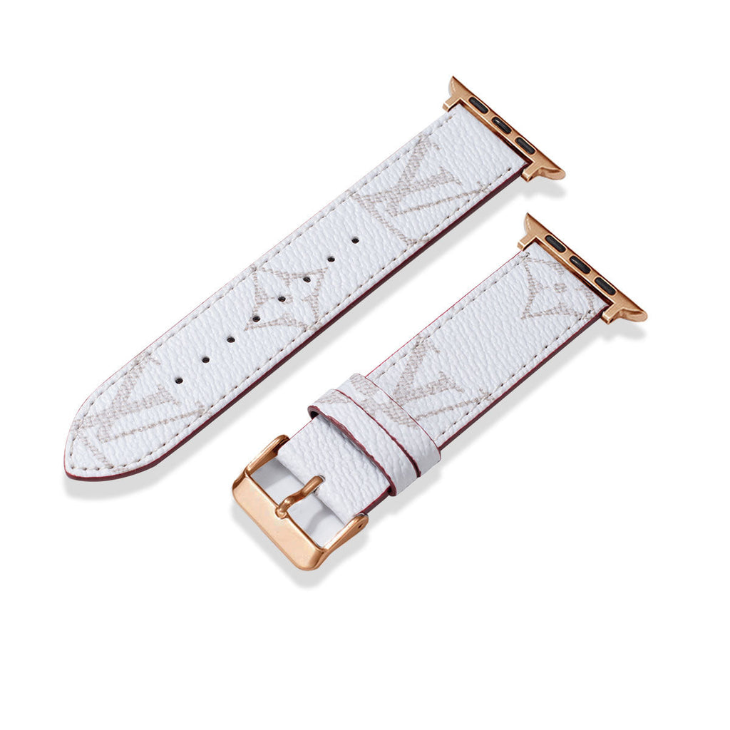 Leather Monogram Apple Watch Bands