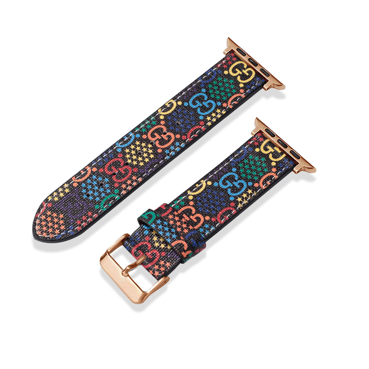Leather Monogram Apple Watch Bands