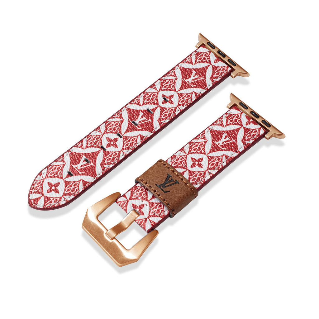 Leather Monogram Apple Watch Bands