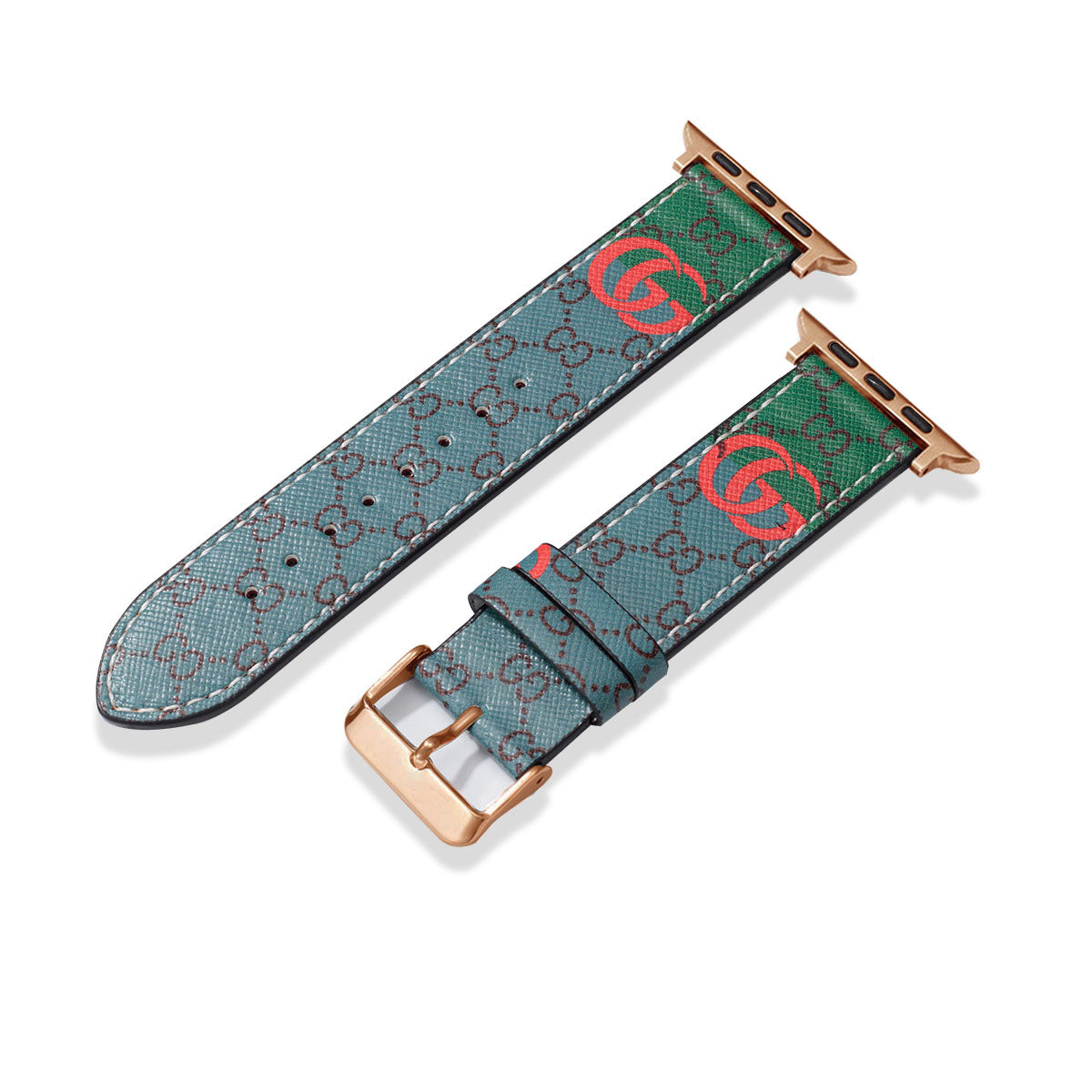 Leather Monogram Apple Watch Bands