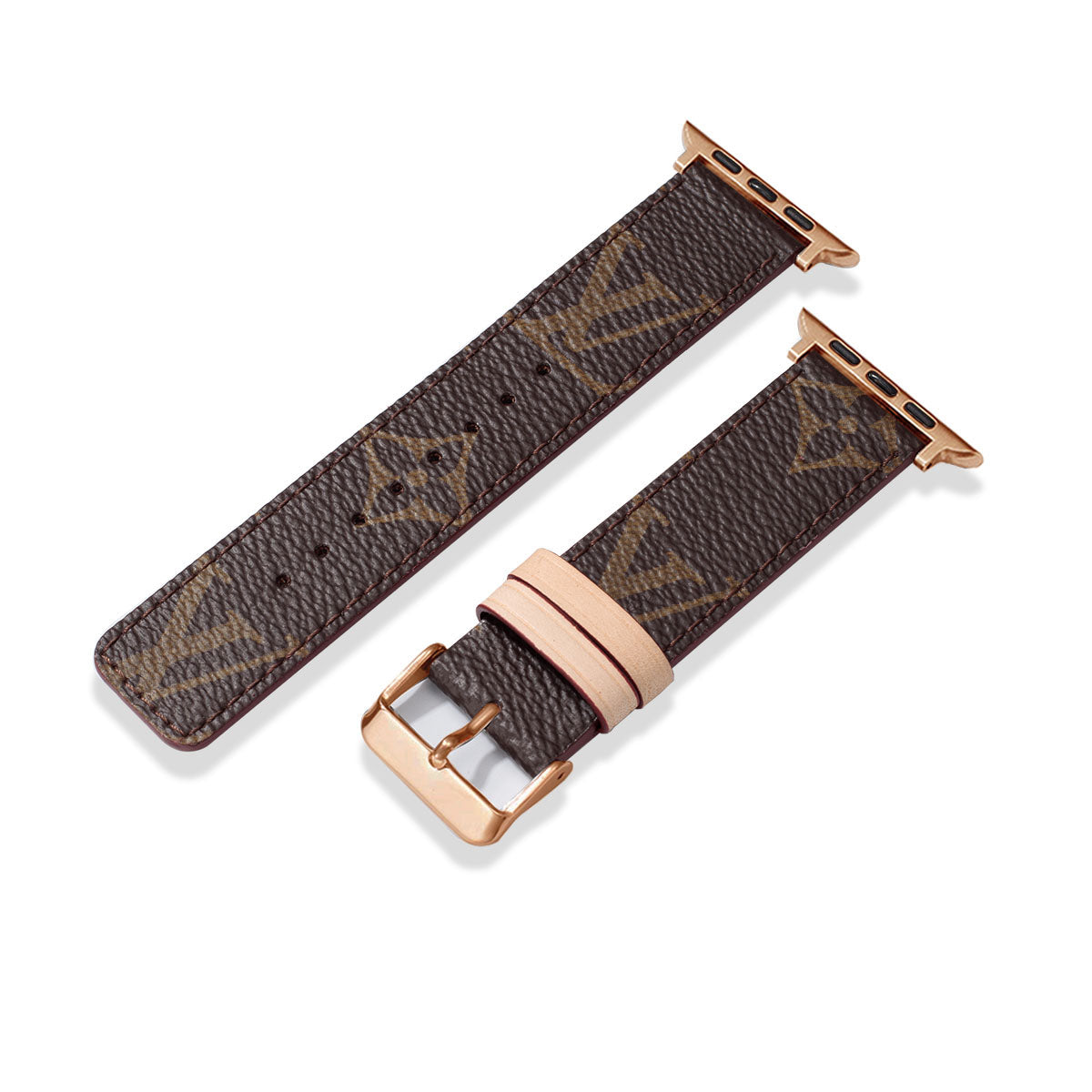 Leather Monogram Apple Watch Bands