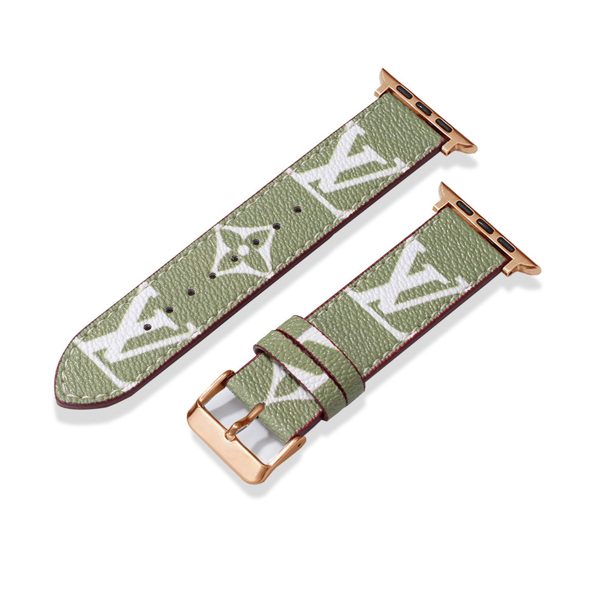 Leather Monogram Apple Watch Bands