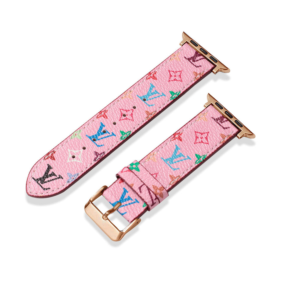 Leather Monogram Apple Watch Bands