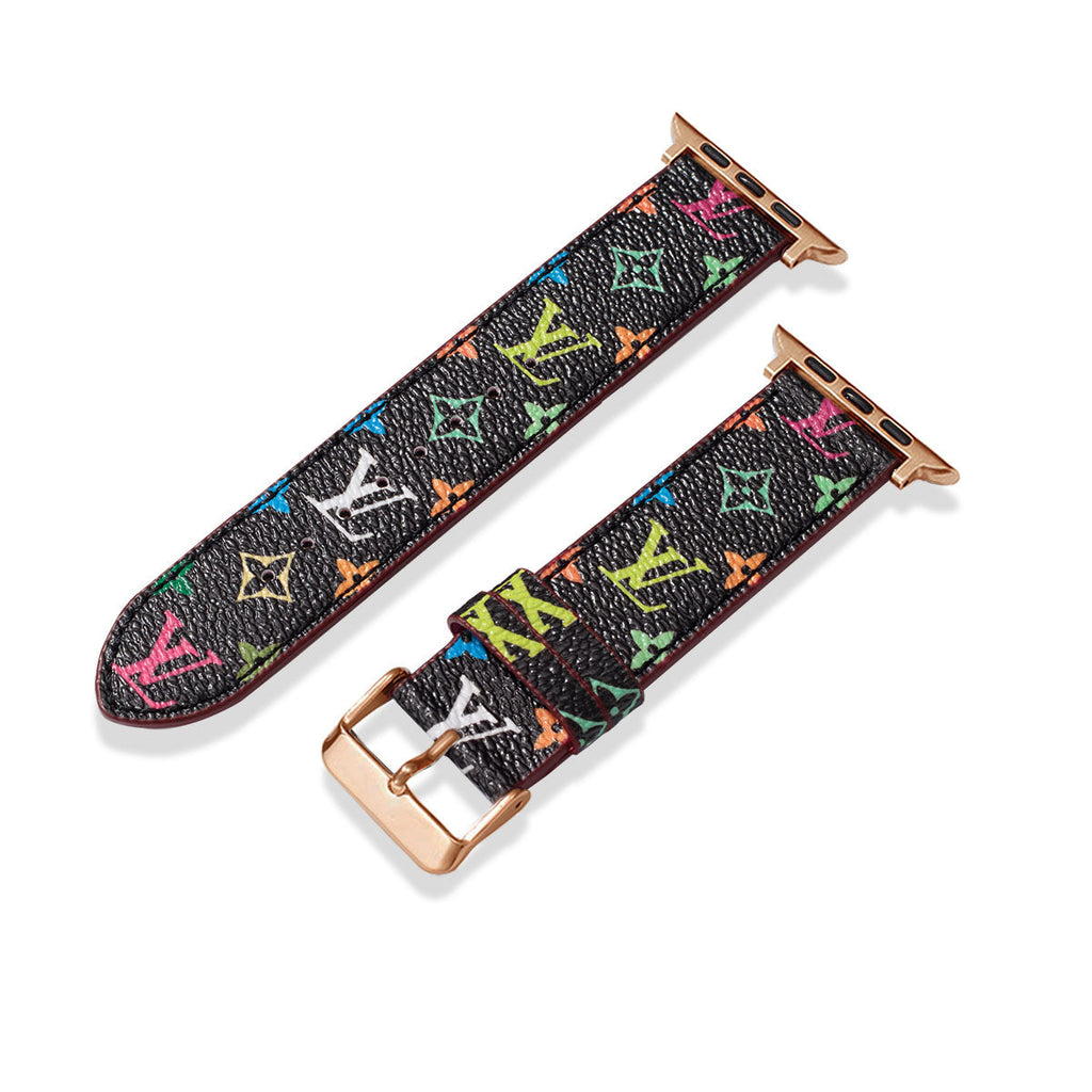 Leather Monogram Apple Watch Bands