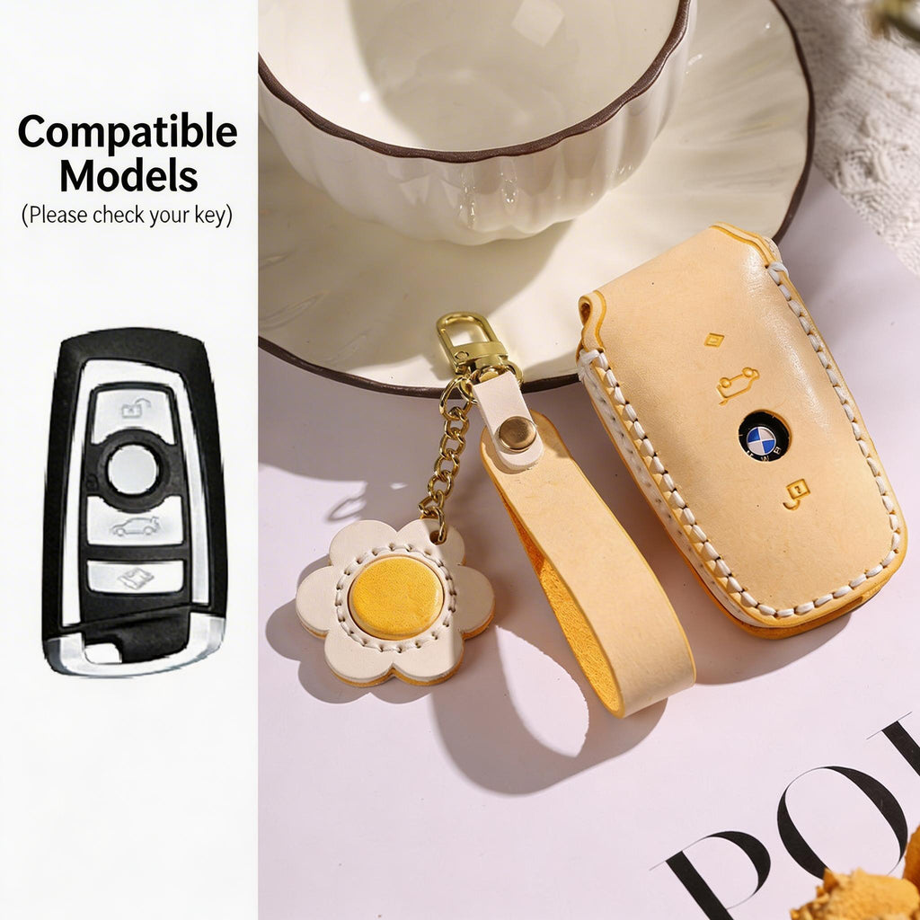 Handmade Genuine Leather Key Case for BMW