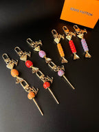 Luxury Lollipop Monogram Bag Charm Keychain