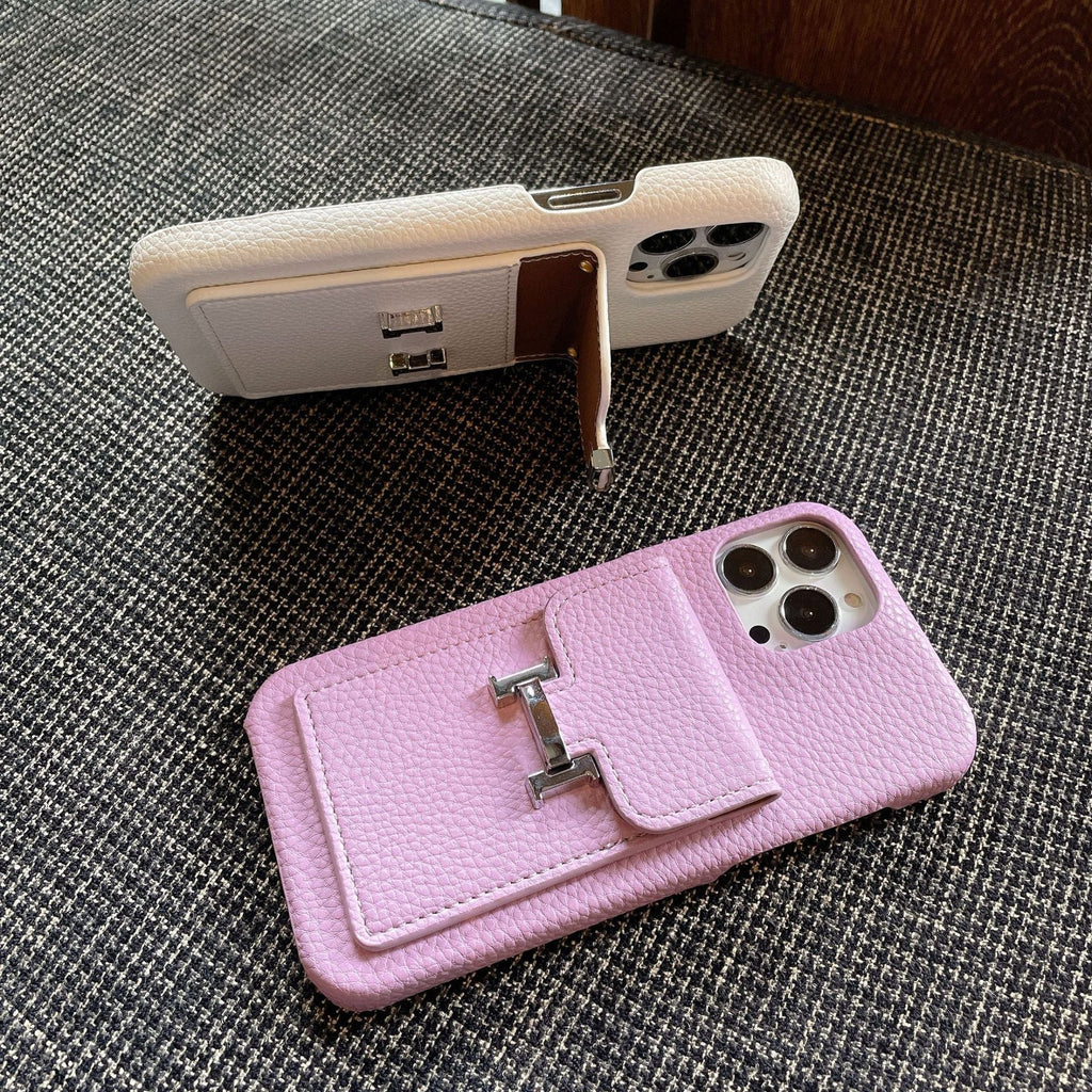 H kártyatartó bőr iPhone tok