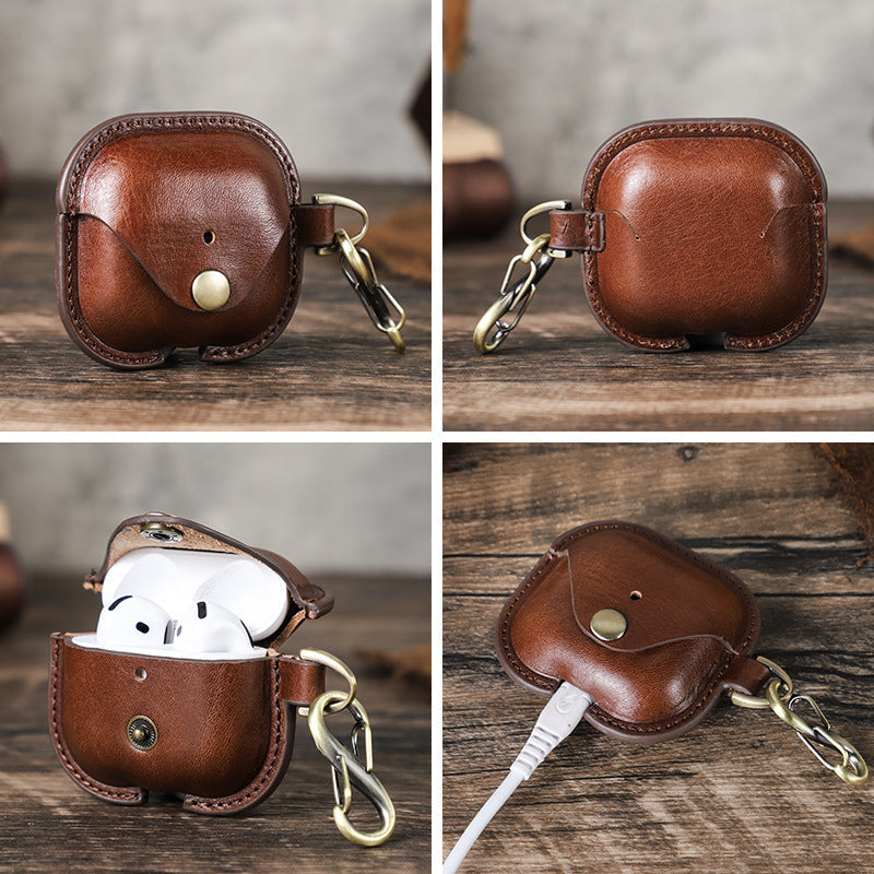 Genuine Leather AirPods 4 Case