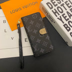 MONOGRAM CANVAS LEREN PORTEFEUILLE SAMSUNG MOBIEL TELEFOONHOESJE