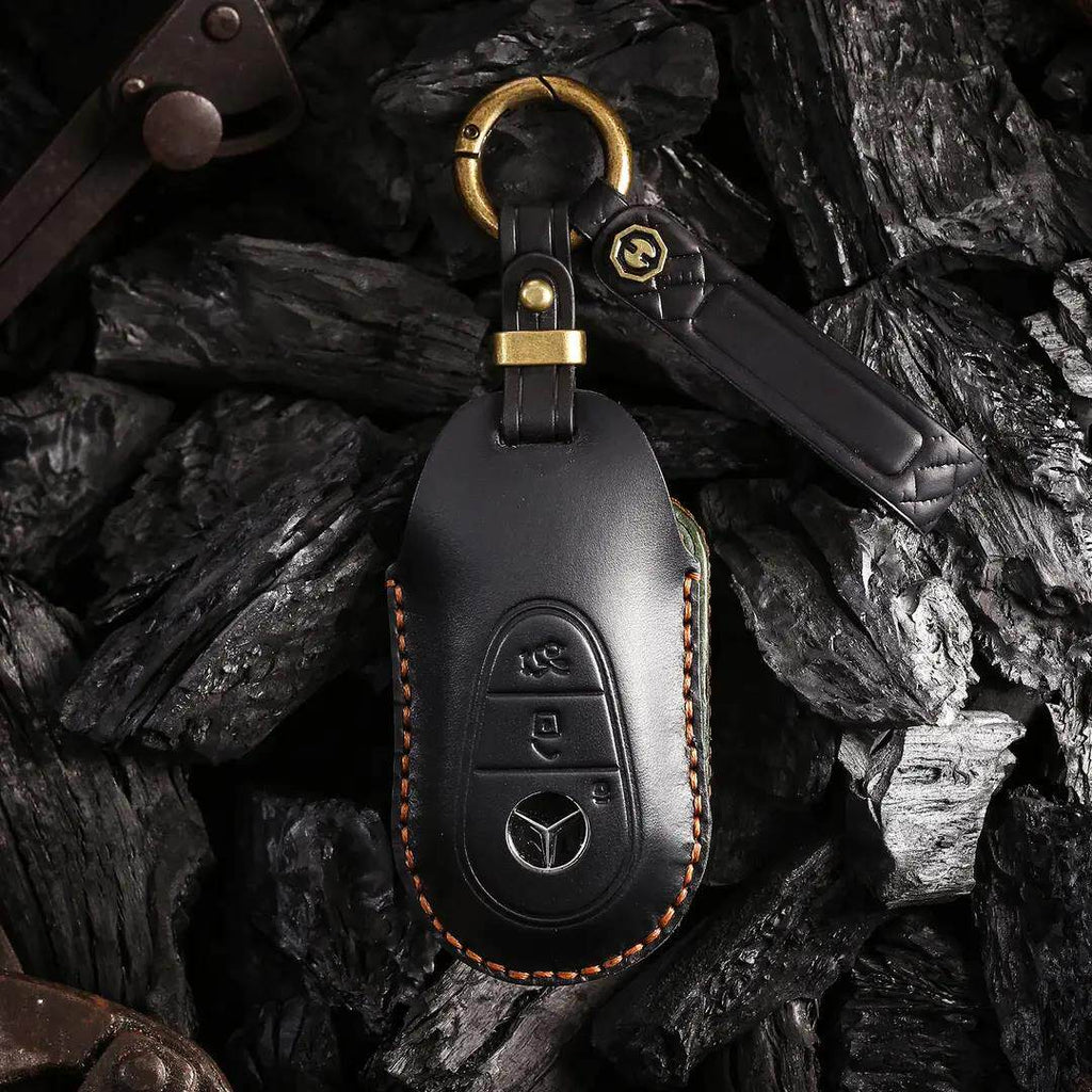 Top Grain Leather Mercedes Key Case