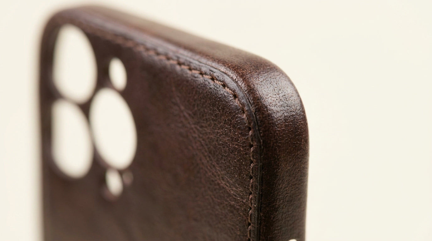 Handcrafted Vegetable-Tanned Leather iPhone Case – Vintage Patina Edition