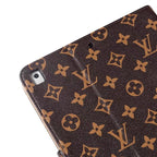 Luxus vászon Monogram bőr friss nyári téma mintás Apple iPad tok