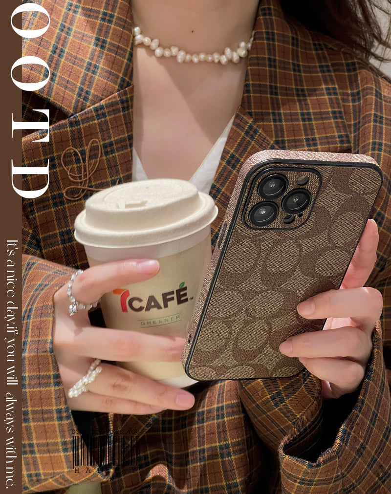 Coque iPhone classique Café -QB240402