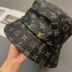 Luxury Monogram Leather Bucket Hat | Luxury Designer 1v Hat