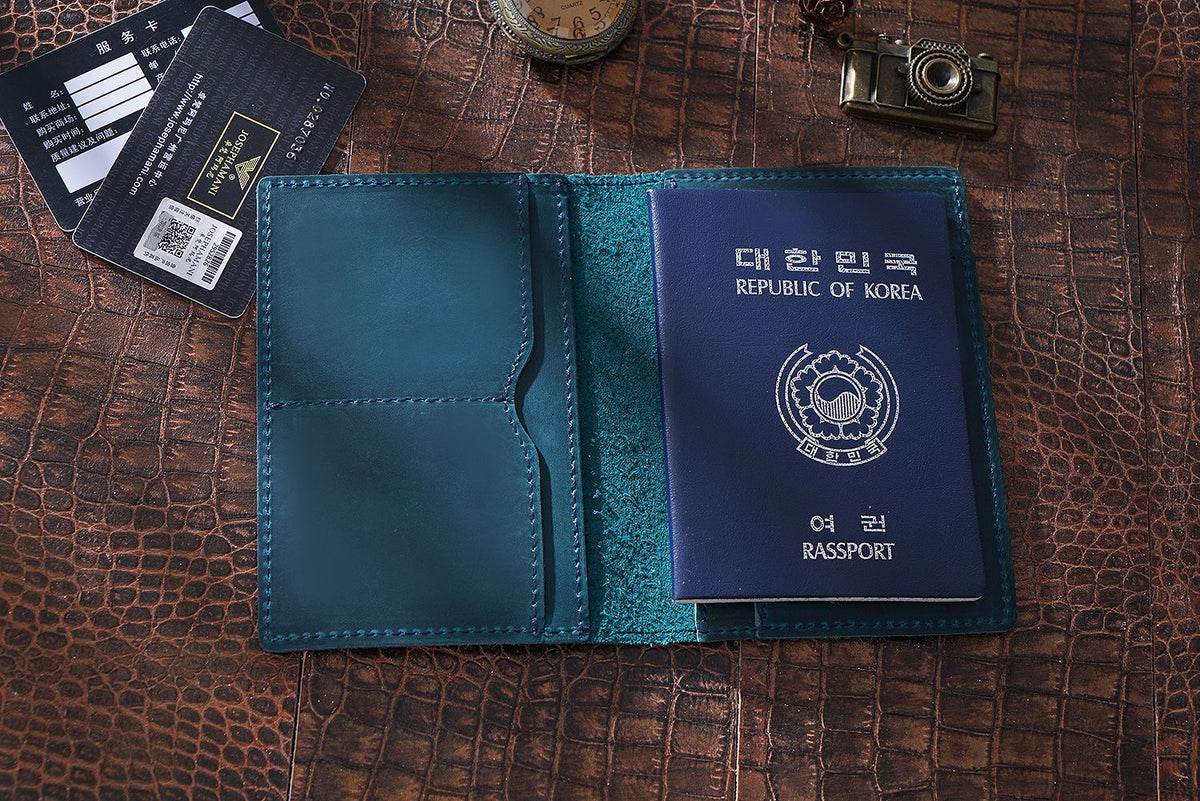 Handmade Genuine Leder Passport Holder – Ansicht 7
