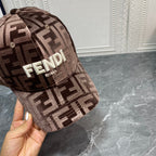 Luxury FF Gold Velvet Baseball Cap | Luxury Designer Adjustable Hat