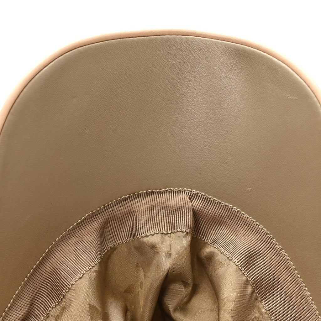 Beige Contrast Brim Baseball Cap