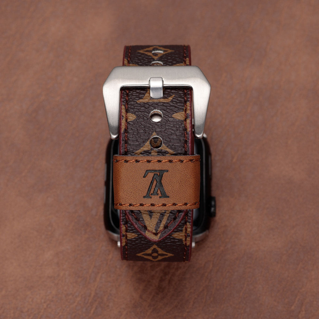 Leather Monogram Apple Watch Bands