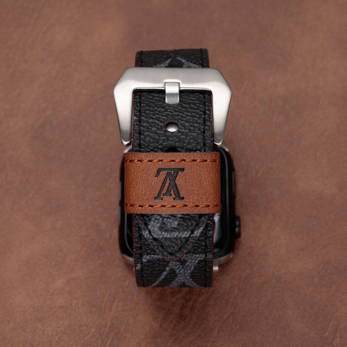 Leather Monogram Apple Watch Bands