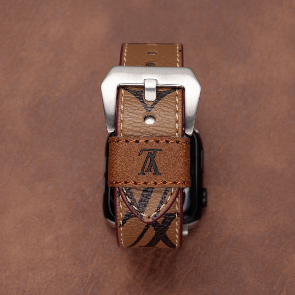 Leather Monogram Apple Watch Bands