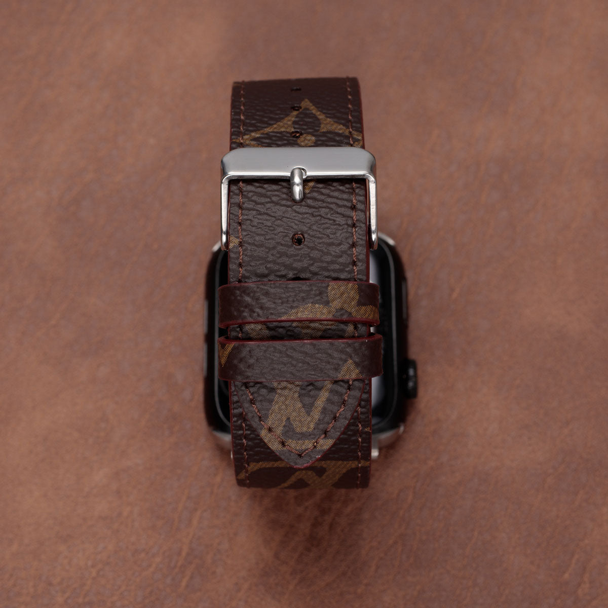 Leather Monogram Apple Watch Bands