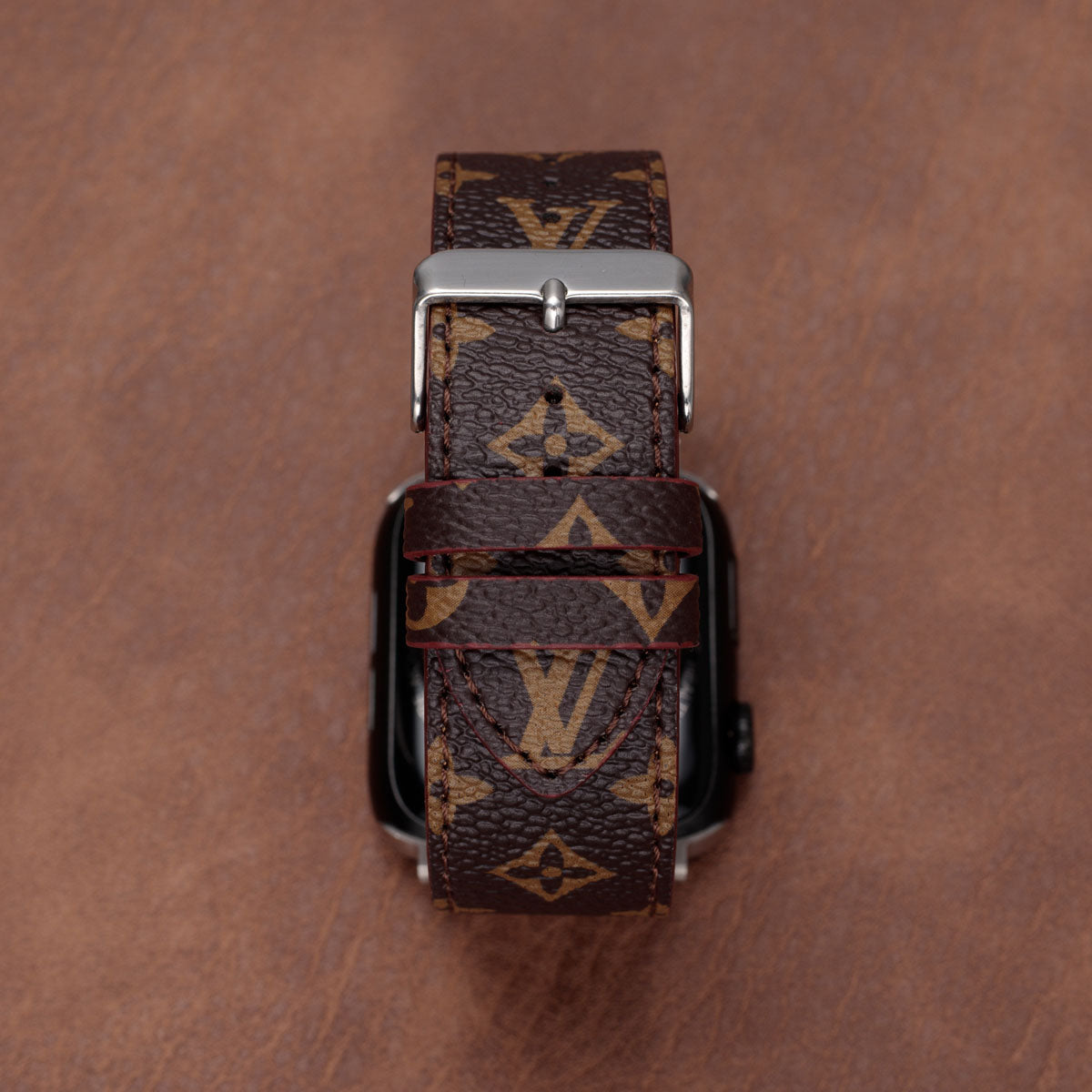 Leather Monogram Apple Watch Bands
