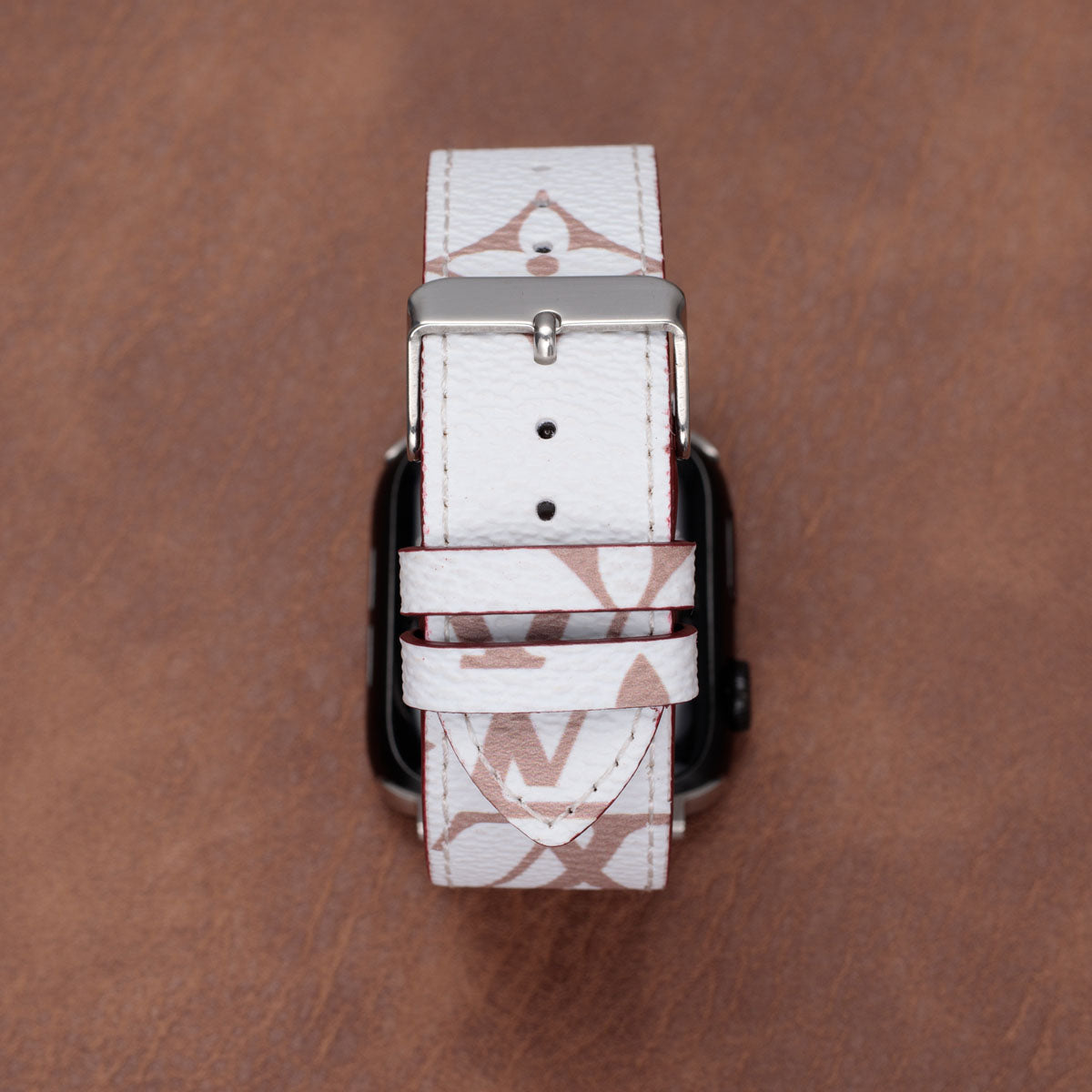 Leather Monogram Apple Watch Bands