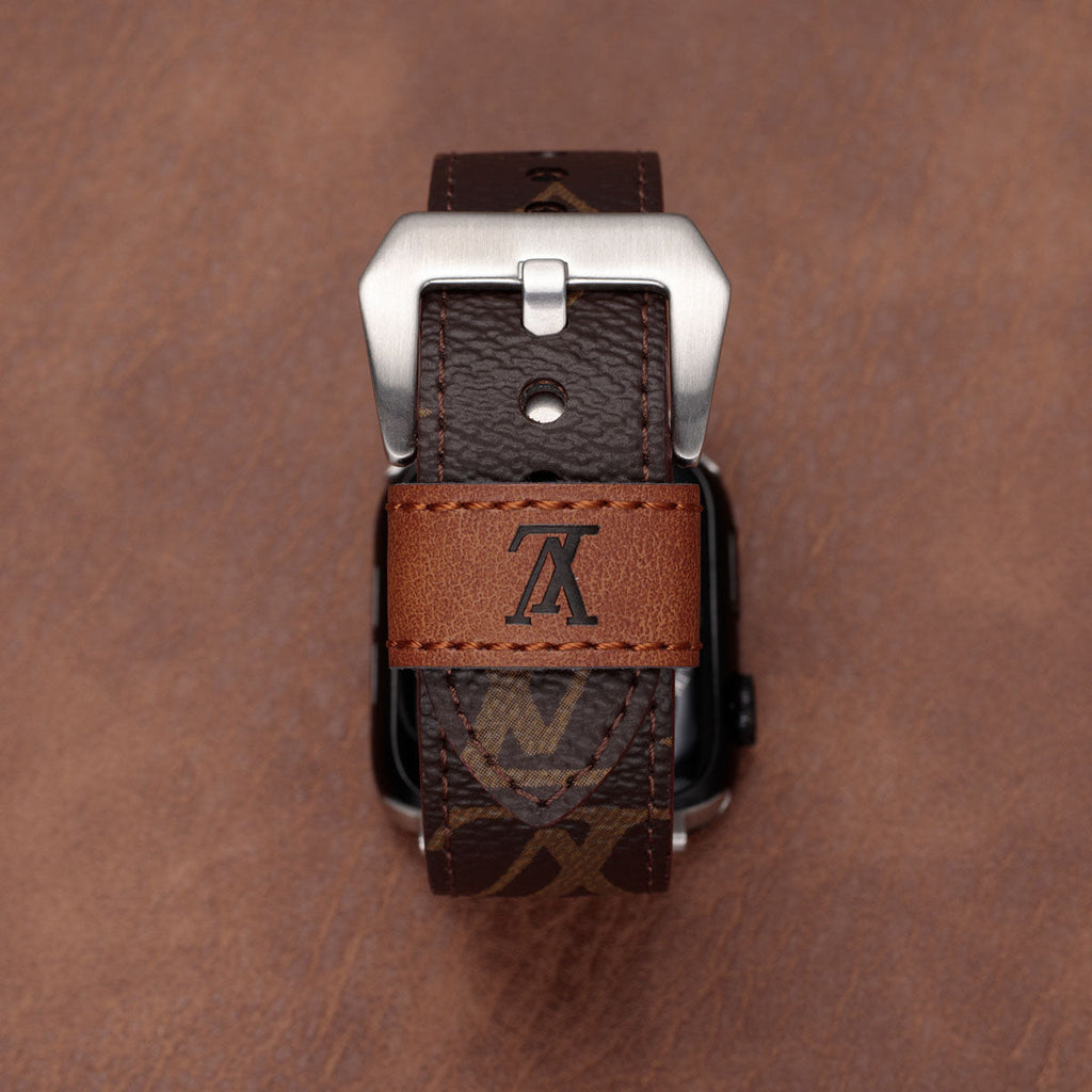 Leather Monogram Apple Watch Bands