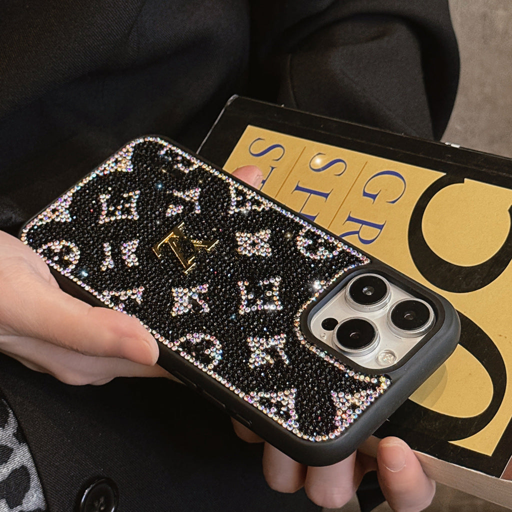 Capa para iPhone luxuosa com glitter holográfico Y - S - L - Diamond Shine Edition